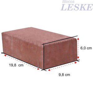 Paver 6 cm Vermelho